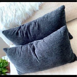 Black accent pillows
